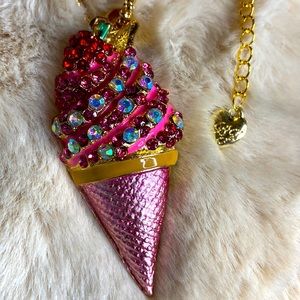 Betsy Johnson Ice Cream Cone Necklace